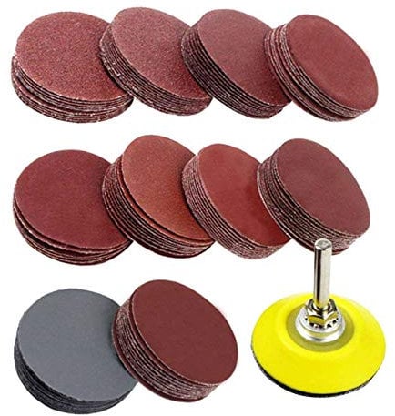 Dandelionsky 100PCS 3 Inch Sander Disc Pads 80-3000 Grit Sandpaper with Abrasive Polish Pad Plate for Drill Grinder Rotary Tools