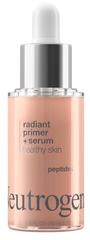 Neutrogena Healthy Skin Radiant Booster Primer & Serum, Skin-Evening Serum-to-Primer with Peptides & Pearl Pigments, Evens the Look of Skin's Tone & Smooths Texture, 1.0 fl. oz