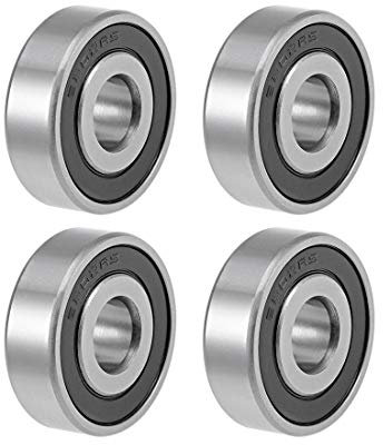 sourcing map 4 Stück Kugellager Rillenkugellager 6202-16-2RS 16mm Innendurchm 35mm Außendurchm 11mm Bohrung Doppelt Abgedichtet Chromstahl Z2 für Skateboard 3D Drucker Roller Inline Skates