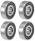 sourcing map 4 Stück Kugellager Rillenkugellager 6202-16-2RS 16mm Innendurchm 35mm Außendurchm 11mm Bohrung Doppelt Abgedichtet Chromstahl Z2 für Skateboard 3D Drucker Roller Inline Skates