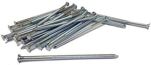 1kg Galvanised Annular Ring Shank Nails Nail Steel 4mm Thickness Various Sizes (4.0 x 75mm)