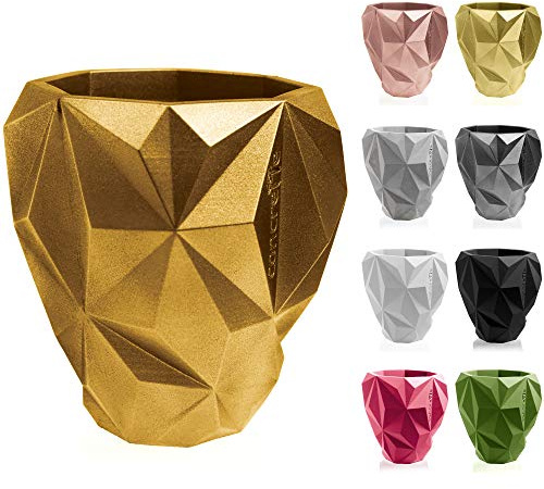CONCRETTE Blumentopf Blumenkübel Zement-Pflanzkübel Übertopf aus Beton Geometric Ø 13 cm/Ø 19 cm/Ø 24 cm | 17 Farben