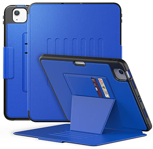 SEYMAC Full Body Protective Case for iPad Air 5th/4th Generation 10.9 Inch 2022/2020, iPad Pro 11 2022/2021/2020/2018 with 7 Angles Magnetic Stand, Card Slots, Pencil Holder, Auto Sleep/Wake, Blue