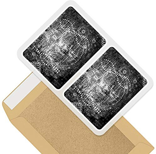 Rectangle Stickers (Set of 2) 10cm - Biotech Computer Science Fun Decals for Laptops,Tablets,Luggage,Scrap Booking,Fridges, #38912