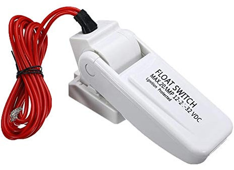 Schwimmerschalter Switch, Asudaro Bilgenpumpen Schalter, Bilgenpumpe Schwimmerschalter Bilgenpumpen Autoschwimmerschalter 12/24/32V Tauchpumpen Autoschalter für Bootsjacht Marine Wohnmobil,Weiß