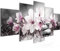 Runa Art Fleurs Magnolia Tableau Murale Impression sur Toile Intissee 5 parties abstrait Rose gris Chambre Salle 035453a