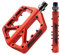 Lohca Fahrradpedale Nylon Flat Fahrrad Pedale 9/16 MTB Rennrad Mountainbike Cube Pedale mit 3 DU Bearing, Ultraleicht, Anti-Staub, rutschfest, Wasserdicht, Rot