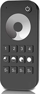 2,4 GHz RF-Fernbedienung, Dimmer-Fernbedienung mit Touch-Disc, schlank und magnetisch, kompatibel mit Skydance-Netzteil (4 Zonen)