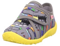 Superfit Baby-Jungen Spotty Hausschuh, GRAU/Mehrfarbig 2050, 19 EU