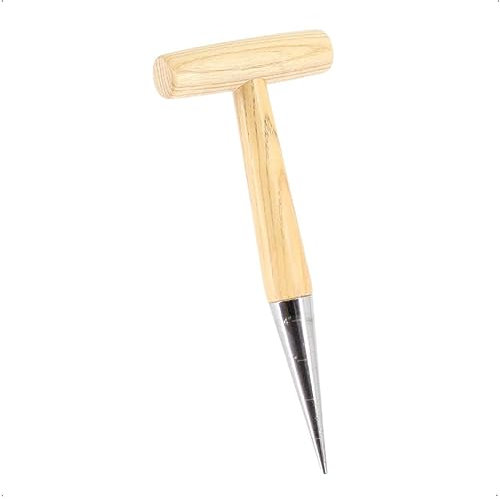 Rekord Pflanzholz (Edelstahl) mit Tiefenmarkierungen und Holzgriff Gesamtlänge: 28 cm Pikierstab, Setzholz, Pflanzhelfer, Einpflanzhilfe, Zwiebelstecher