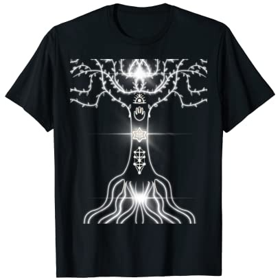 Symboles magiques de l'arbre de vie - Mysticisme juif Wiccan T-Shirt