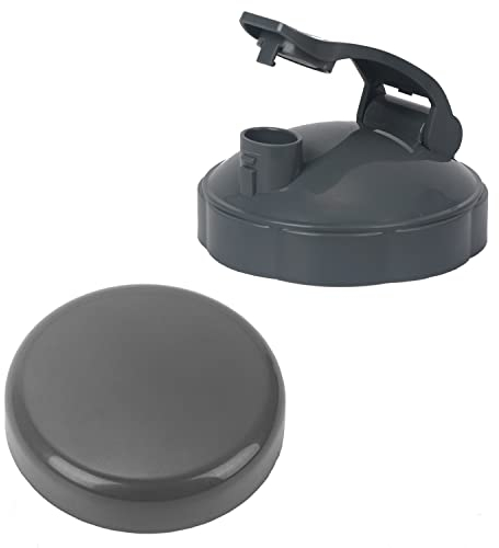 2PCS Replacement Parts For Nutribullet Lids Blender, 1PCS Flat Lid & 1PCS Flip Top To-go Lid Fit for 600w & 900w 18/24/32 Oz Nutribullet Blender Cups