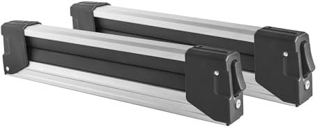 OMAC Porte-Skis Porte-Snowboard Barres De Toit Verrouillables Noir 2X (Peut contenir jusqu'à 4 Paires de Skis ou 2 Snowboards)