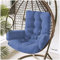 Hängesessel Kissen Auflagen, Waschbar Schaukelstuhl Sitzkissen Hängestuhl Sitzauflage, Hängesessel Auflage Polster Ersatzkissen zum Indoor Outdoor Patio Yard Garten,Blau