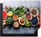 KitchenYeah© Protection Pour Plaque Induction 59x52 cm Décoration Cuisine Protégé Cache De Cuisson Vitroceramique Fruits - Béton - Légumes