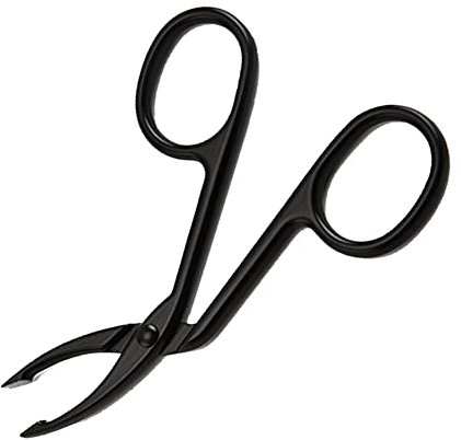 Ciseaux à sourcils - Pince à épiler professionnelle avec poignée en ciseaux pour sourcils - Pince à épiler courbée - Pince à épiler pour les poils du visage - Pour femme