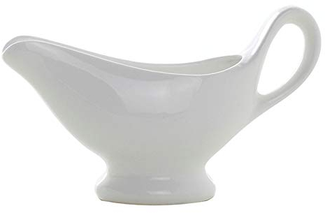 NZpost Saucière en Porcelaine Blanche Saucière en céramique pour Les Repas de Vacances et Les fêtes mais Aussi pour Un Usage Quotidien Saucière