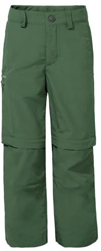 VAUDE Detective Antimos ZO Abzippbae Wandehose – Woodland – Gr. 122-128 | Abzippbae Wandehose für Kinde mit Mückenschutzkleidung – Kindehosen für Jungen mit UV-Schutz UPF 50+ – Zip-Off eisen