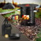 BBQ#BOSS Horno de Cohetes Barbacoa Holandesa Parrilla Negra con Sartén de Hierro Fundido Estufa Portátil de Acero para Camping con Bolsa de Transporte y Soporte para Leña Cocina al Aire Libre