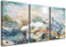 MHARTK66 Die kunst abstrakter leinwand 3 gemälde/leinwand wand/wand des wohnzimmers wand der abstrakten terrakotwände wand der bildhauerei 3 gemälde und häuser
