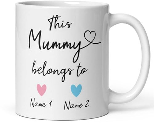 Confidently Quirky - Personalised This Mummy Belongs To White Mug, Mummy Birthday, Mother's Day Mug, First Mother's Day Mug, To Mummy From Kids, From children
