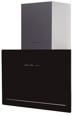 Cata Goya 70 BK/A Decorative Cooker Hood Touch Control Panel 6 Speeds 5+1 Turbo Noise Level 40 dB Brushless Motor Extra Quiet LED Lighting Anti-Fog Filter XL Width 70 cm Black Colour