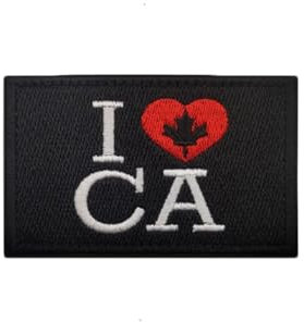 Ysmzzmsy 1 x Kanada-Flagge, bestickt, Kanada-Flagge, taktischer Aufnäher, Klettverschluss auf der Rückseite (I Love Canada 4)