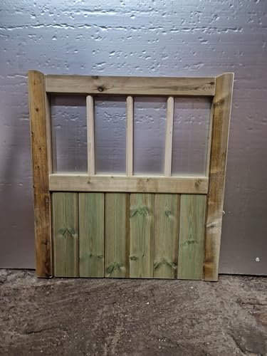 Wooden Garden Gate Pedestrian Gate Wooden Pressure Treated 4ft 120cm, (120cm High x 90cm Wide x 5cm Deep)