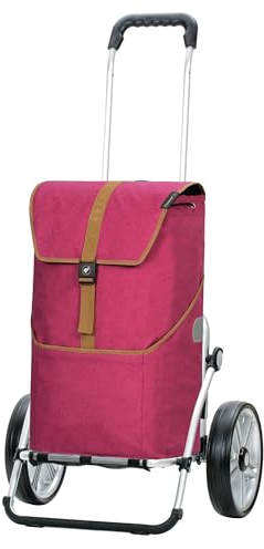 ANDERSEN Einkaufstrolley - Royal Shopper Auke Rubin 46 L einkaufen, Einkaufsroller, Rucksack, Tasche abnehmbar, Aluminium, klappbar, Kugellagerad