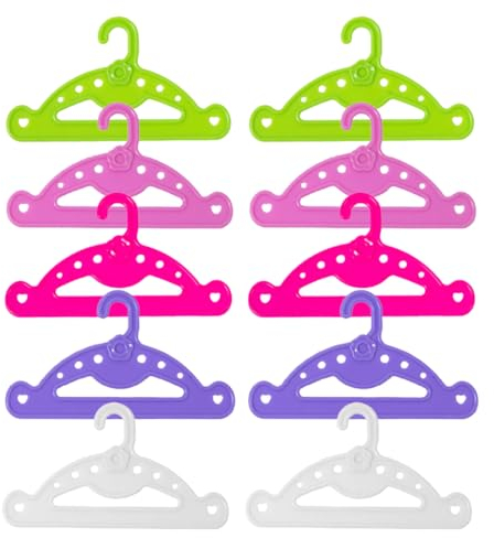 LuLiyLdJ Baby Kleiderbügel, Puppenkleiderbügel, Born Kleiderbügel, bunten Kleiderbügeln für Puppenkleidung in 43 cm, 10 Stück