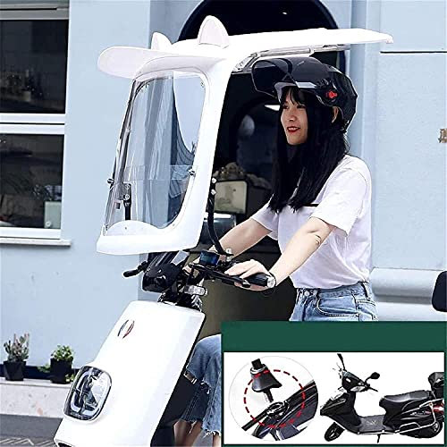 Universelle elektrische Motorrad-Sonnenschutzabdeckung/Roller-Regen-wasserdichte Abdeckung/Batterie-Auto-Überdachung, Regenschirm-Abdeckung, Mobilitäts-Sonnenschutz-Regenschutz (Farbe: Blau) (Weiß)