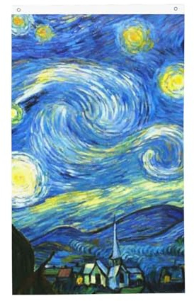 Ouqiuwa Bandera estrellada de 3 x 5 pies, vertical, estilo cielo, poliéster con ojales, banderas de jardín, patio, casa, decoración deportiva para interiores y exteriores
