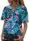 Gyaimxfu Funky Camicia Donna Hawaiana Camicetta Donna a Maniche Corte Collo Botton-Down da Donna Camicia da Donna Hawaiana Tropics Stampa Casual Vintage Blusa T-Shirt a Scollo a V Maglietta
