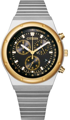 Limited Edition Eco-Drive Chronograph Edelstahl Herrenuhr AT2544-64E