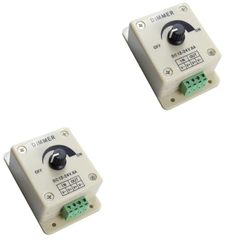 OSALADI 2St Wand Steckschalter Dimmschalter für LED-Leuchten o Schalter Dimmer für LED-Leuchten -er -schalter er wechselschalter erschalter PWM-er oa Panel-er