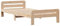 vidaXL Massivholzbett, Holzbett mit Kopfteil Fußteil Lattenrost, Einzelbett für Schlafzimmer, Bett Bettgestell, 100x200cm Kiefernholz
