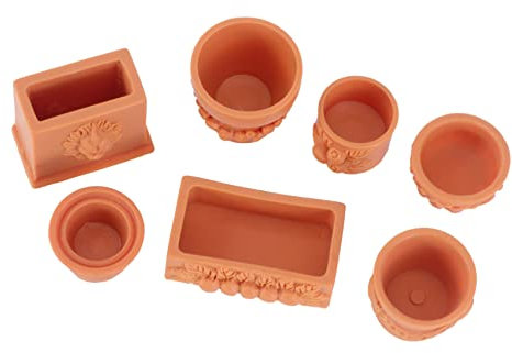 Milisten Mini-pflanzgefäß- 7 Stück Miniatur-blumentopf-Ornamente Sicher Für Jungen Und Mädchen