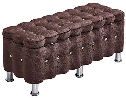 Aufbewahrungsbänke, Schlafzimmer-Bett-Endhocker-Bank, Wohnzimmer-Umkleide-Schuhbank, Sofa-Hocker, Bekleidungsgeschäft-Ruhehocker (Farbe: Beige, Größe: L100 × B40 × H40 cm) (Farbe: