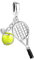G 61 Charm Amore per il Tennis, Argento Sterling 925, Compatibile con Bracciale Pandora