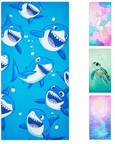 Joyoldelf Strandtuch Kinder, 140 x 70 cm Badetuch Strandhandtuch für Mädchen und Jungen - Urlaub Must Haves