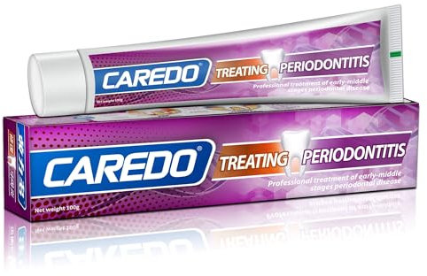CAREDO Gum Disease Toothpaste, Gum Disease Treatment for Adults, Gum Repair For Receding Gums, Bad Breath Treatment Bleeding Gums Treatment, Tartar Remover Fluoride Free Hydroxyapatite Toothpaste 100g