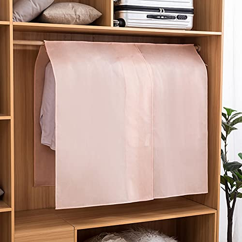 Housse anti-poussière pour vêtements, 5 housses de vêtements anti-poussière, nonmperméables, anti-mites, housses de protection faciles à laver, pour manteau, porte-manteaux, rose 70 x 120 cm