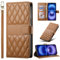 Custodia a portafoglio scozzese per Huawei Mate 60 Pro, cover magnetica compatibile con Huawei Mate 60 Pro-Marrone