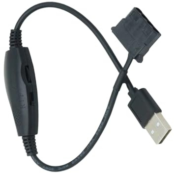 Generisch USB-Ventilator-Adapter - USB 3-Pin/4-Pin PWM Anschluss,Lüfter Drehzahlregler - für PC Computer Desktop elektronische Geräte Kühlsystem