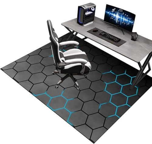 KQIEJUY Tapis de Protection du Sol pour Chaise de Bureau, Tapis Gaming Sol 60 x 70 cm, Tapis de Chaise de Bureau pour Moquette, Tapis de Sol Bureau pour Chaise de Bureau stratifiée, Bureau et Chambre