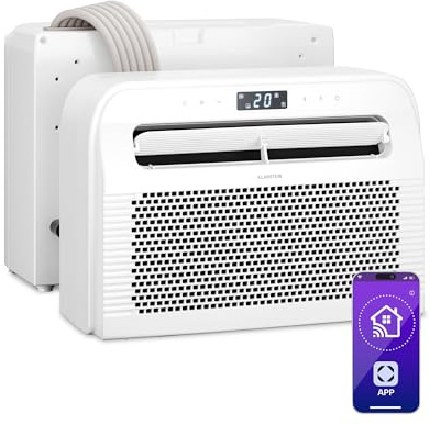 Klarstein Chillavan, condizionatore portatile 5.000 BTU per stanze fino a 20 m². Controllo da app e display LED. 3-in-1: raffredda, deumidifica, ventila. Classe A, silenzioso, ottimo pure per camper.