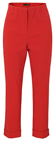 Stehmann Igor-680, sportive 7/8 Damenhose, in vielen weiteren Farben erhaeltlich, Größe 36, Farbe Rot