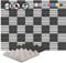 Arrowzoom 48 Acoustic Panels Pyramid Sound Absorbing Acoustic Treatment 25x25x5cm Recording Studio Noise Cancellation 26kg/m3 High Density Acoustical Dampening Fire Retardant 1034 GRAY BLACK