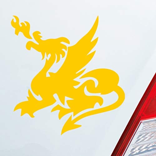 Hellweg Druckerei Chinesischer Drache Dragon Fire Auto Aufkleber Sticker Heckscheibenaufkleber
