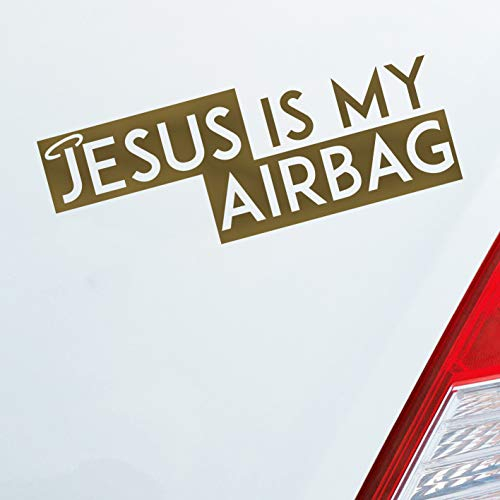 Hellweg Druckerei Jesus is My Airbag Glaube Kirche Fun Schutzengel Auto Aufkleber Sticker Heckscheibenaufkleber